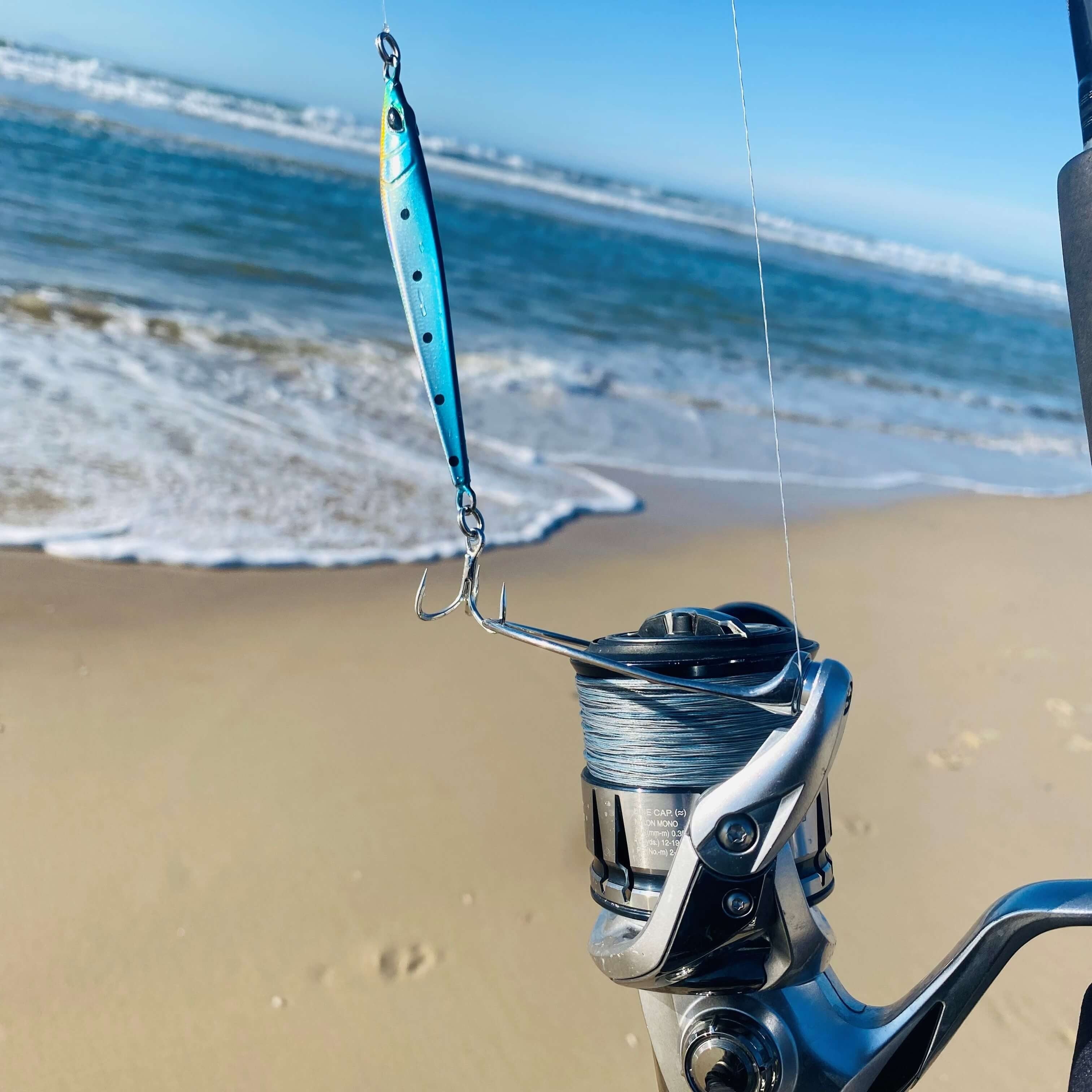 beach fishing lure Ocean's Legacy Keeling 105HS, Mahi Speckled Lumo 42g Tested and proven in the harshest fishing situations from the flats of the Cocos Keeling Islands Best Lures for Surf Fishing: