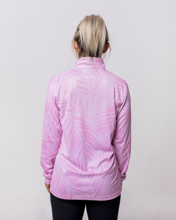 Womens Collared Fishing Jersey - Rose Palms