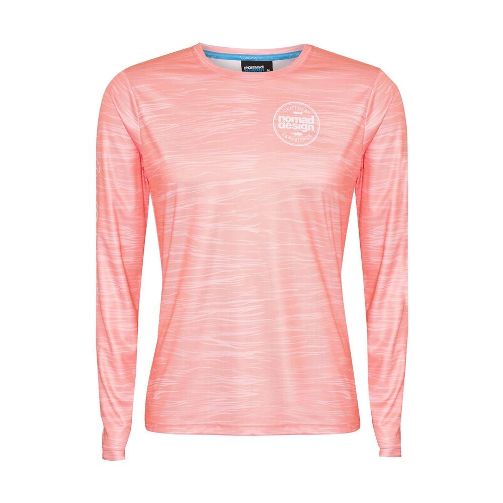 Womens Tech Fishing Shirt - Coral Swell