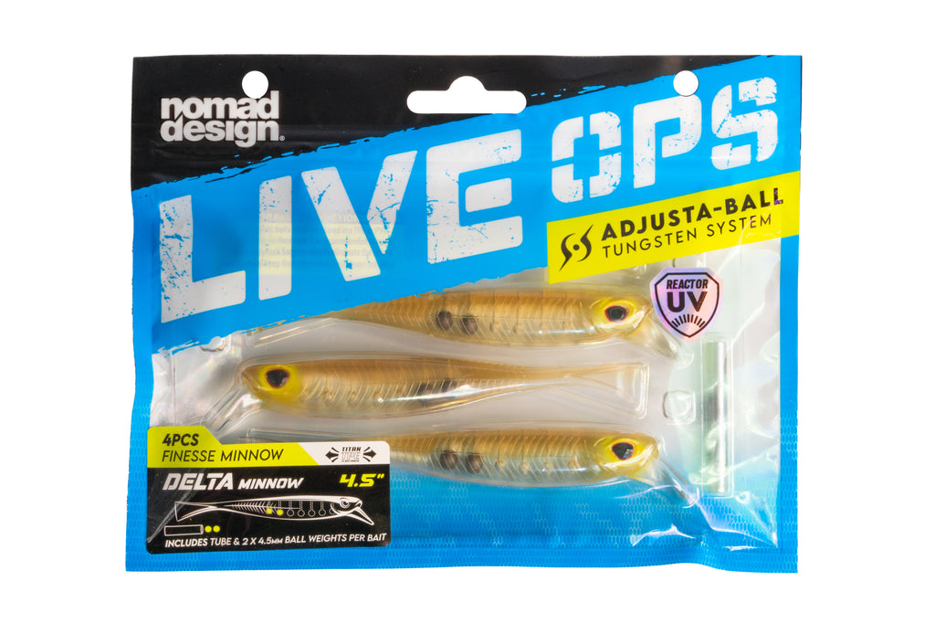 Delta Minnow 4.5" Jerkbait - 4 Pack - Live Ops