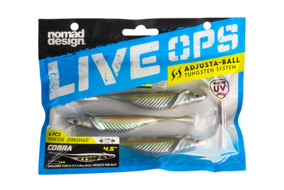 Cobra 3.75" Jerkshad - 5 Pack - Live Ops Soft Plastics