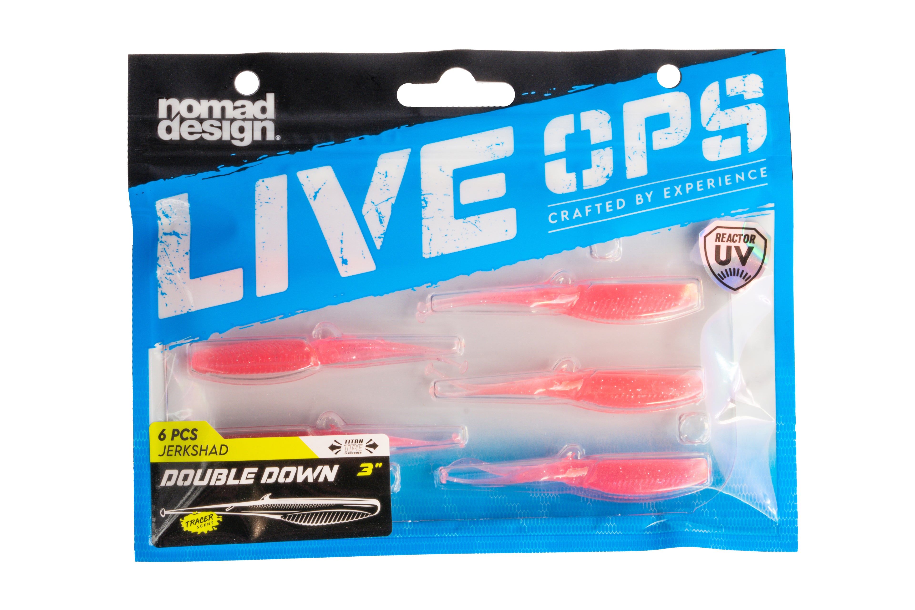 Double Down 3" Jerkshad - 6 Pack - Live Ops