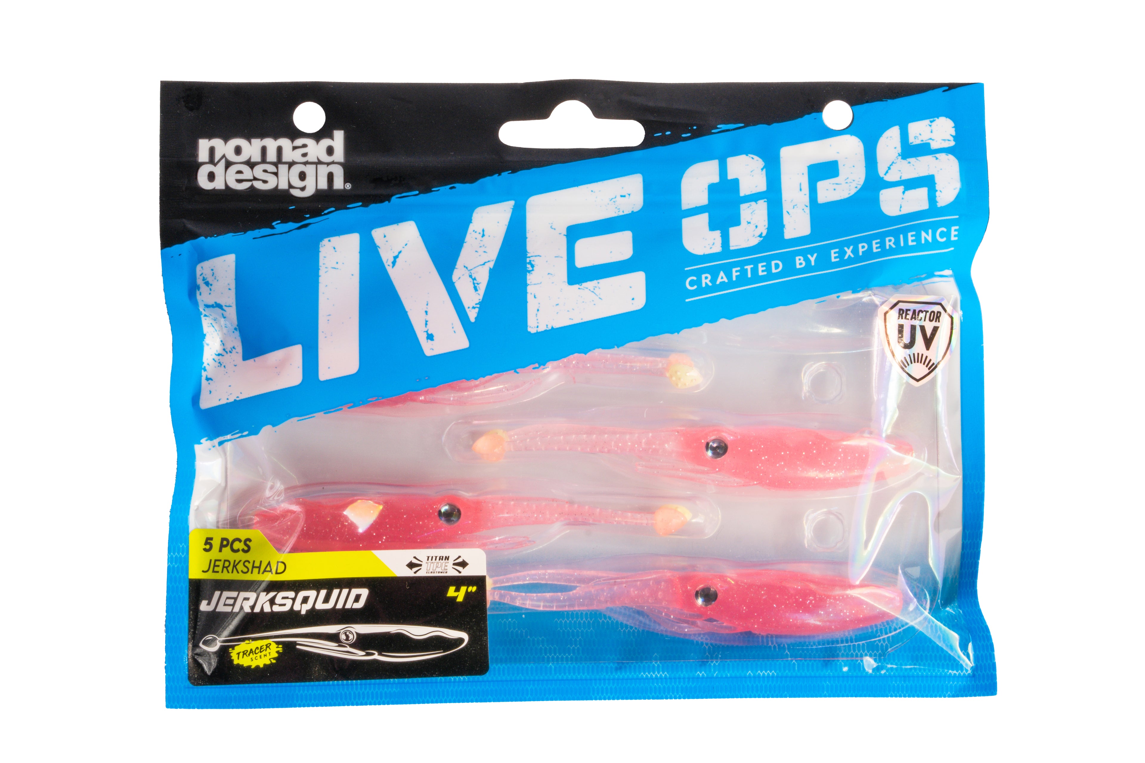 Jerksquid 4" Jerkshad - 5 Pack - Live Ops