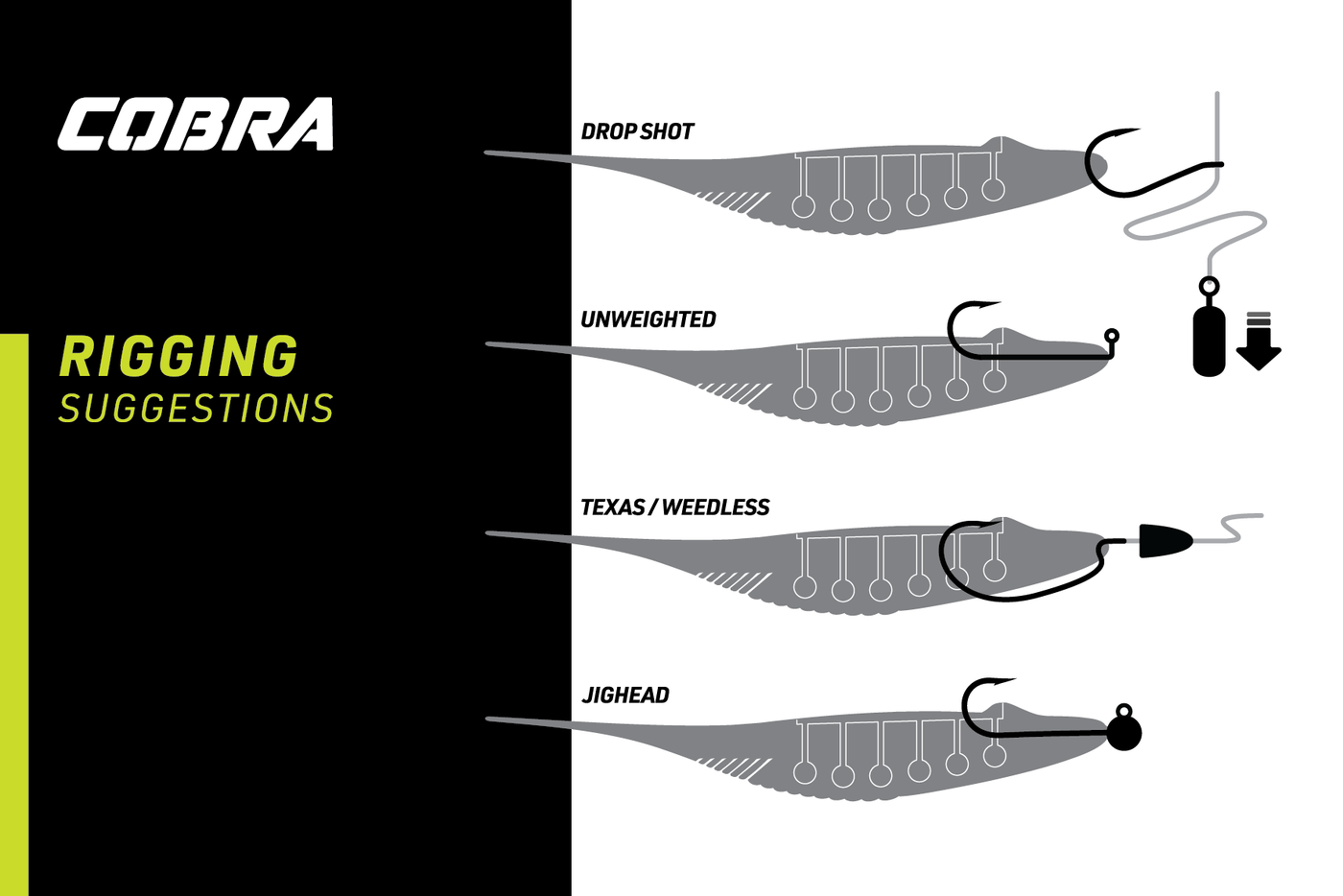 Cobra 3.75" Jerkshad - 5 Pack - Live Ops Soft Plastics