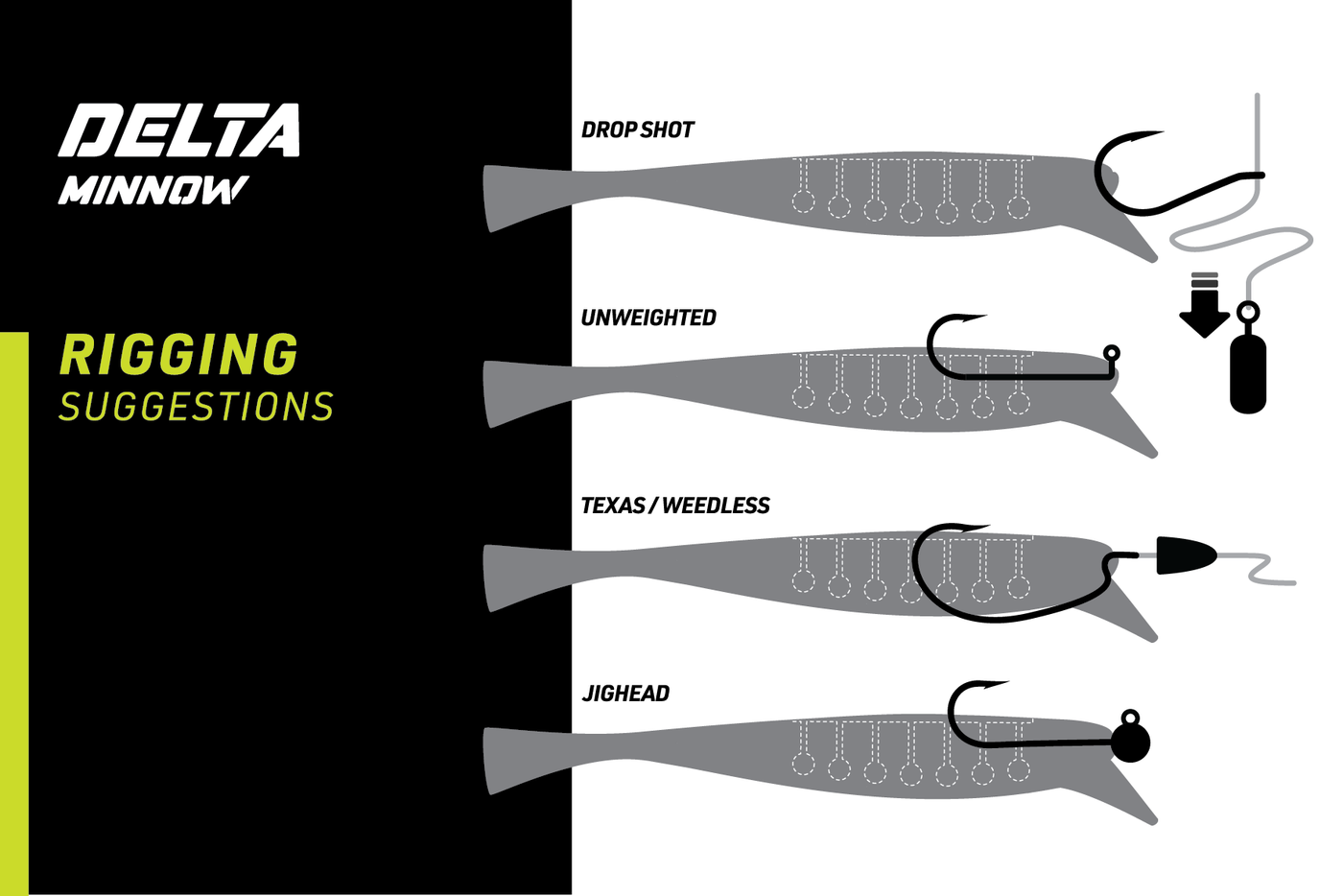 Delta Minnow 4.5" Jerkbait - 4 Pack - Live Ops Soft Plastics