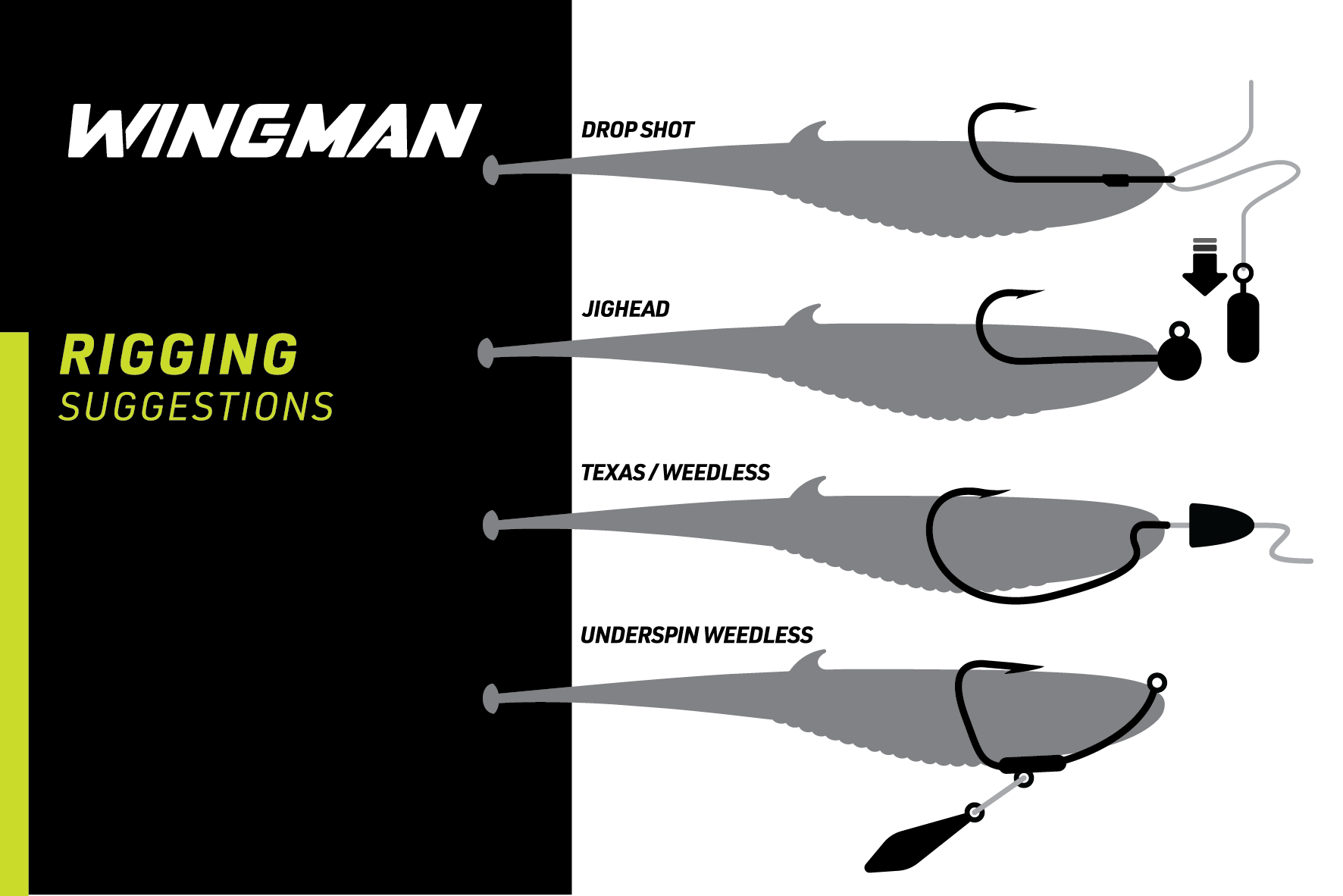 Wingman 5.25" Jerkshad - 4 Pack - Live Ops