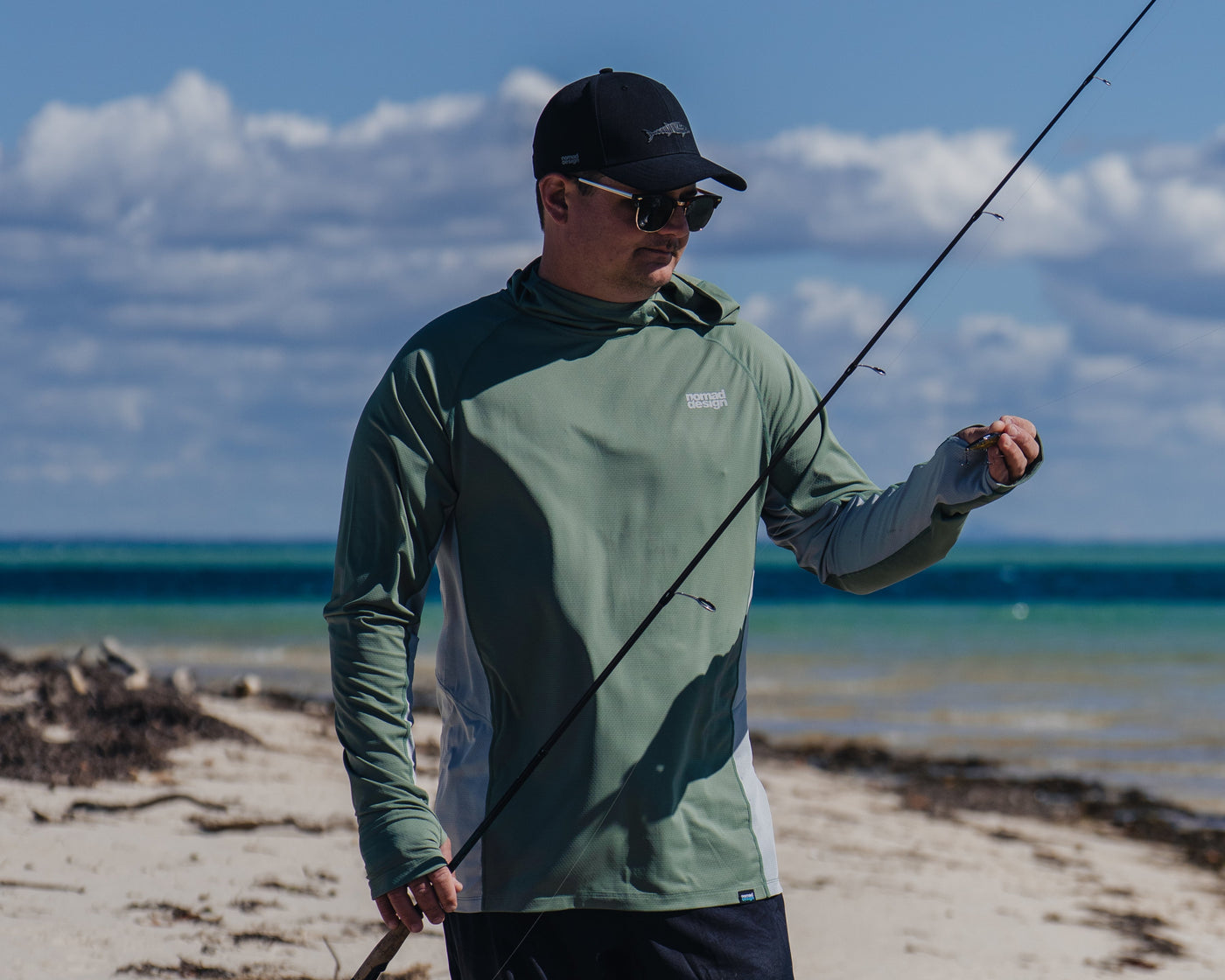 Fishing Hooded Solar Pro - Crafted Series Sage Green