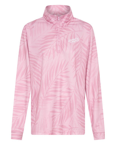 Womens Collared Fishing Jersey - Rose Palms