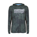 Hooded Tech Fishing Shirt - Forest Camo