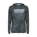 Hooded Tech Fishing Shirt - Forest Camo