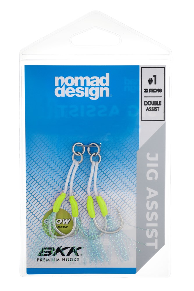 Jig Assist Hooks - Double 3X Strong Chartreuse