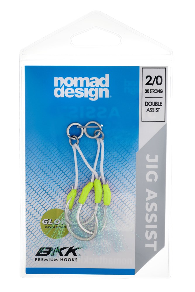 Jig Assist Hooks - Double 3X Strong Chartreuse