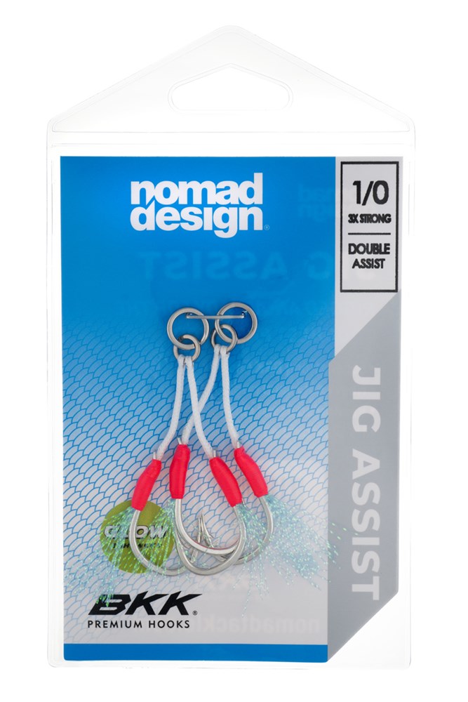 Jig Assist Hooks - Double 3X Strong Pink
