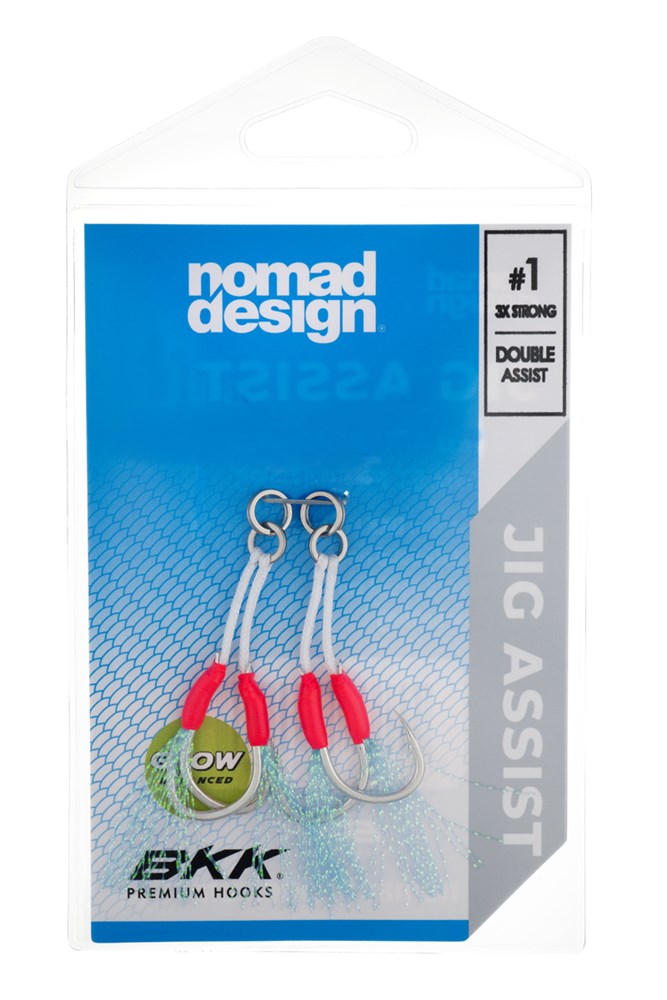 Jig Assist Hooks - Double 3X Strong Pink