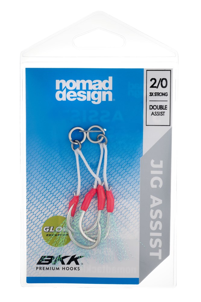 Jig Assist Hooks - Double 3X Strong Pink