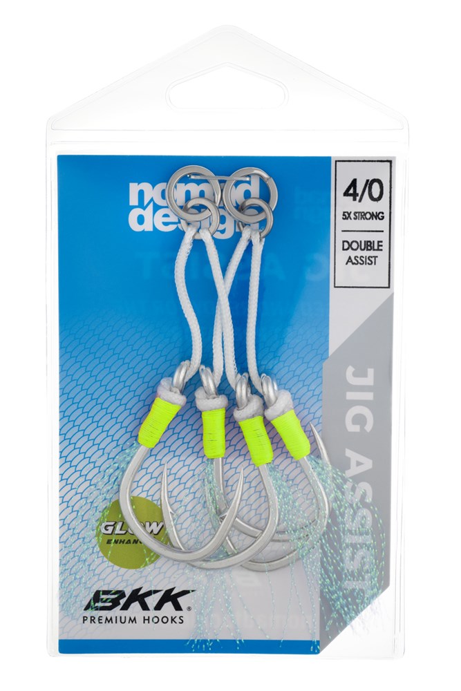 Jig Assist Hooks - Double 5X Strong Chartreuse
