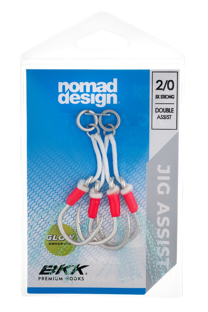 Jig Assist Hooks - Double 5X Strong Pink