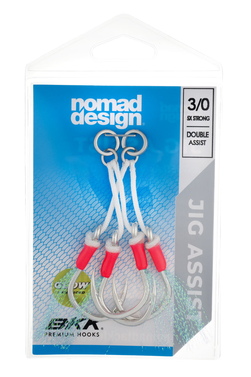 Jig Assist Hooks - Double 5X Strong Pink