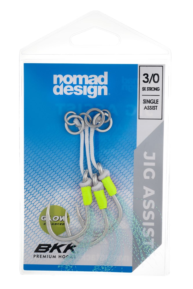 Jig Assist Hooks - Single 5X Strong Chartreuse