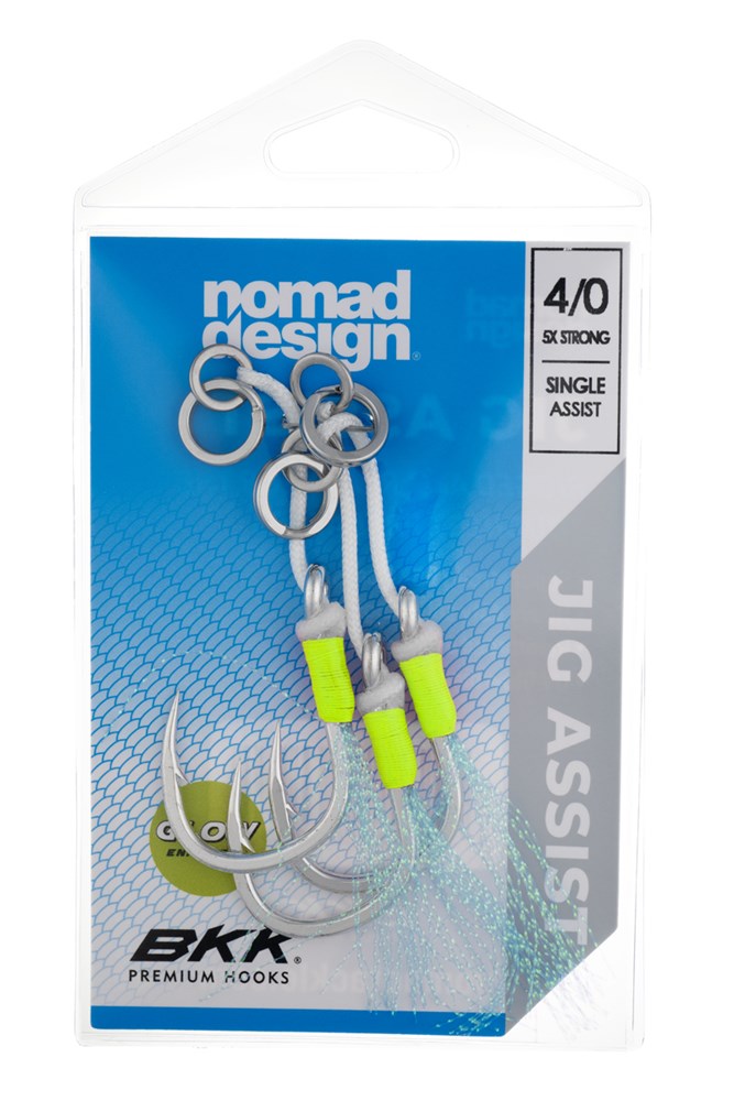 Jig Assist Hooks - Single 5X Strong Chartreuse