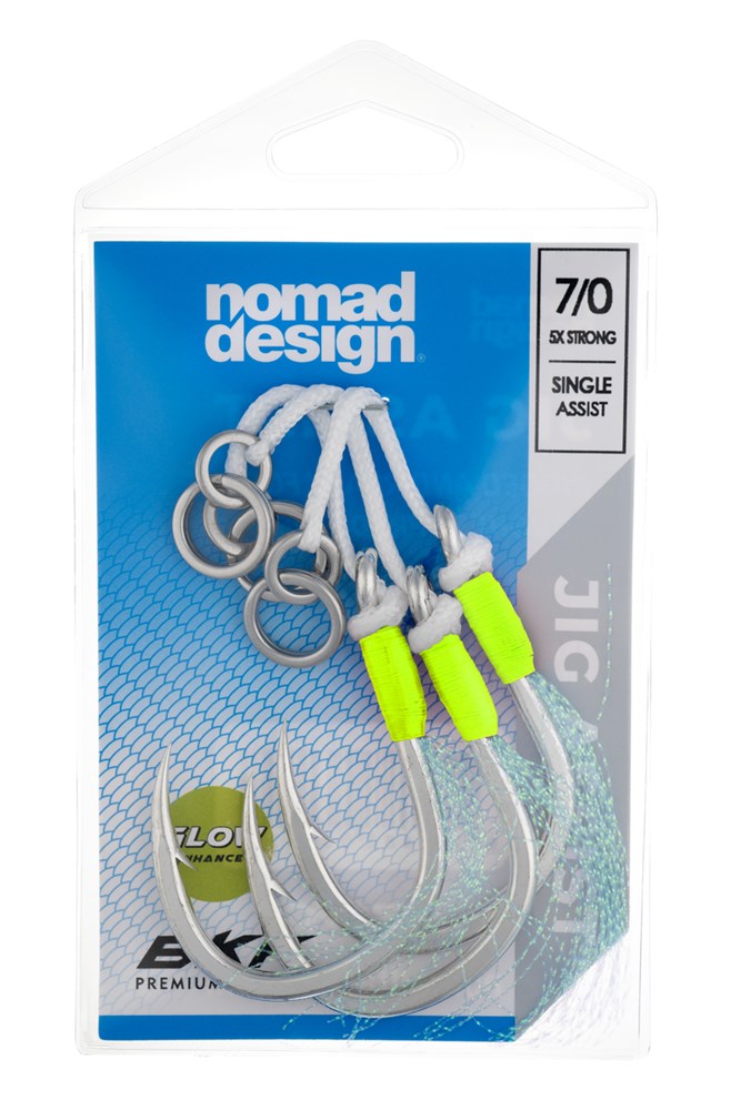 Jig Assist Hooks - Single 5X Strong Chartreuse