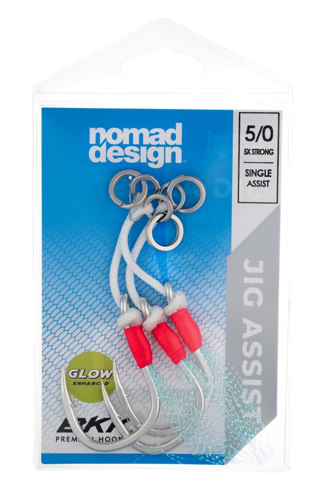 Jig Assist Hooks - Single 5X Strong Pink