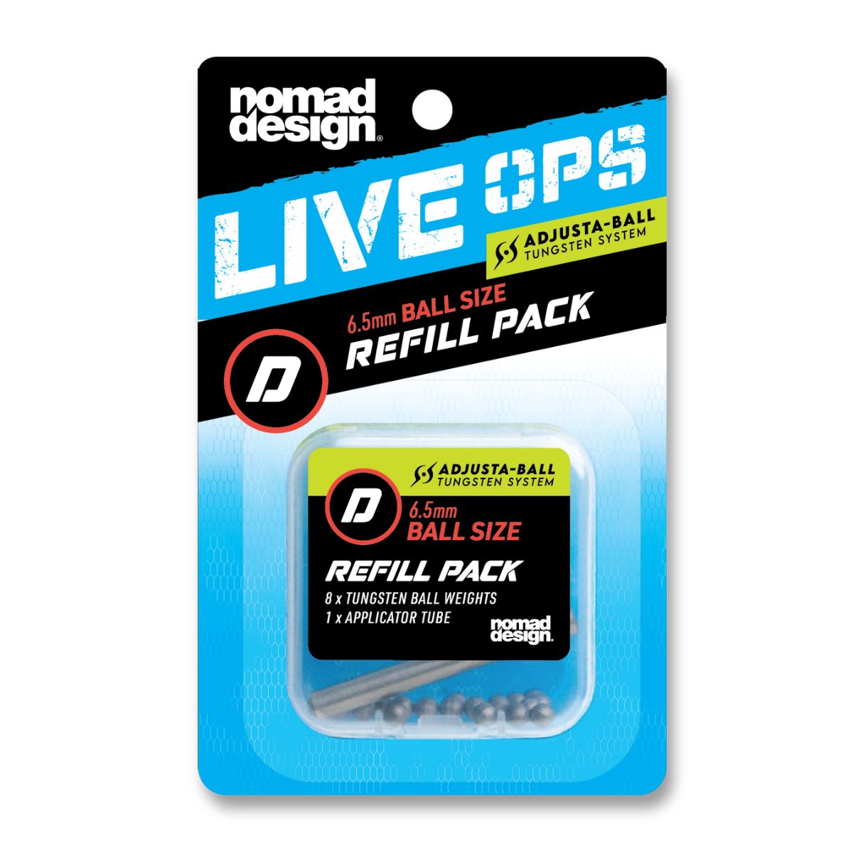 Tungsten 6.5mm Adjusta-Ball Live Ops Refill Pack (Ball D - 8pcs)