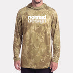 Hooded Tech Fishing Shirt - Sand Flats Camo