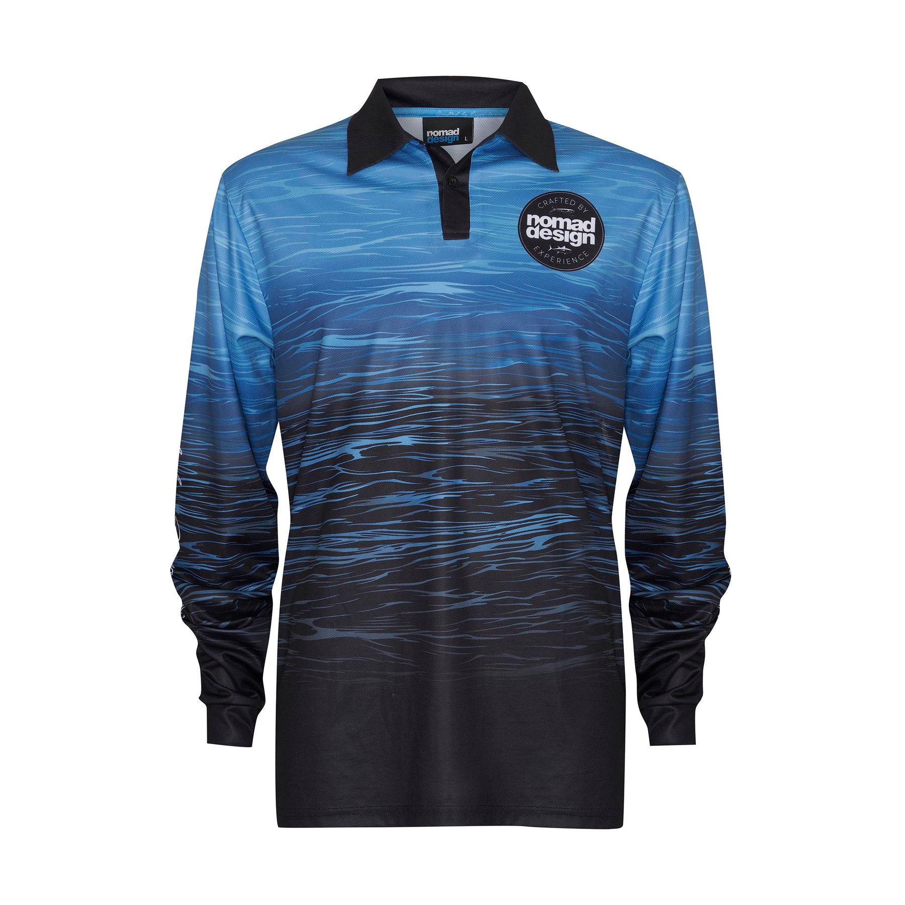 Tech Fishing Shirt Collared - Swell Fade Cyan – Nomad-Design