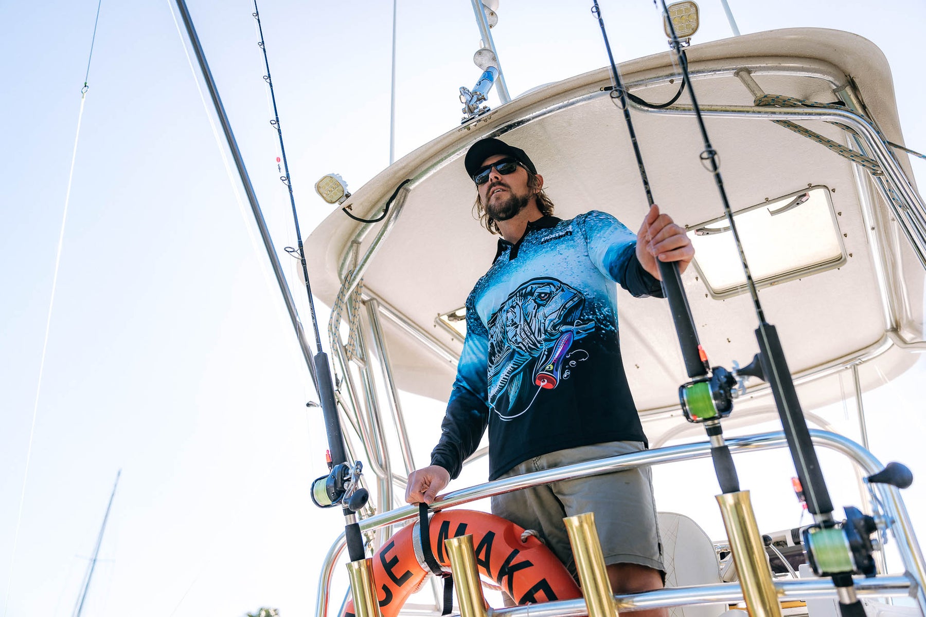 Tech Fishing Shirt Collared - Wahoo Hex Underwater – Nomad