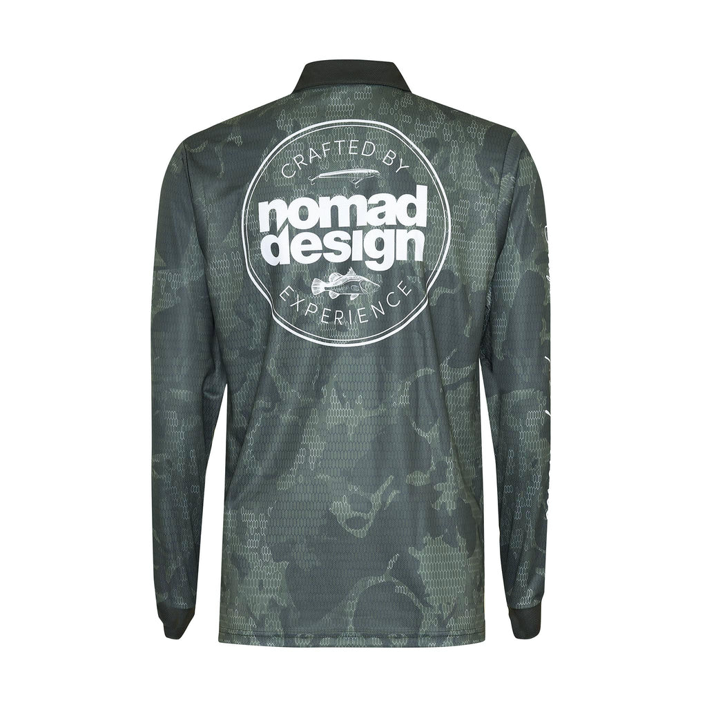 Tech Fishing Shirt Collared - Logo Khaki Camo