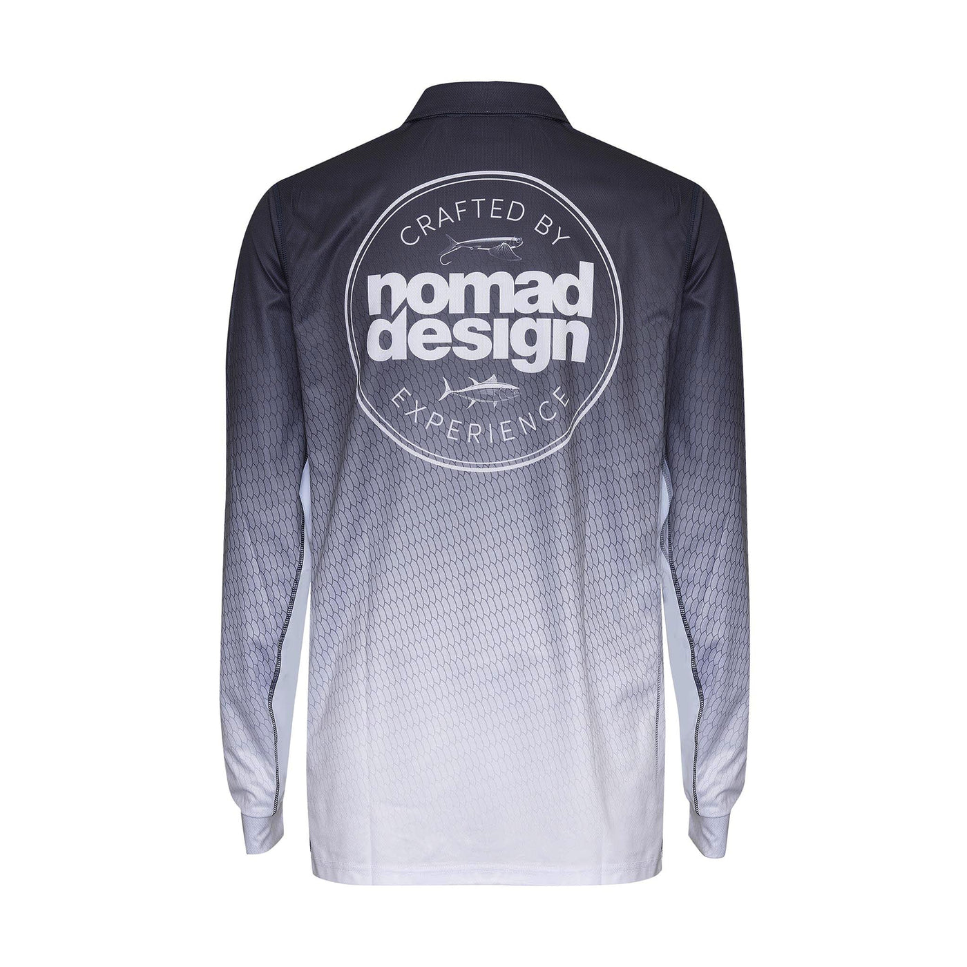 Tech Fishing Shirt Collared - Scale Fade Grey Classic Tuna –  Nomad-Design-International