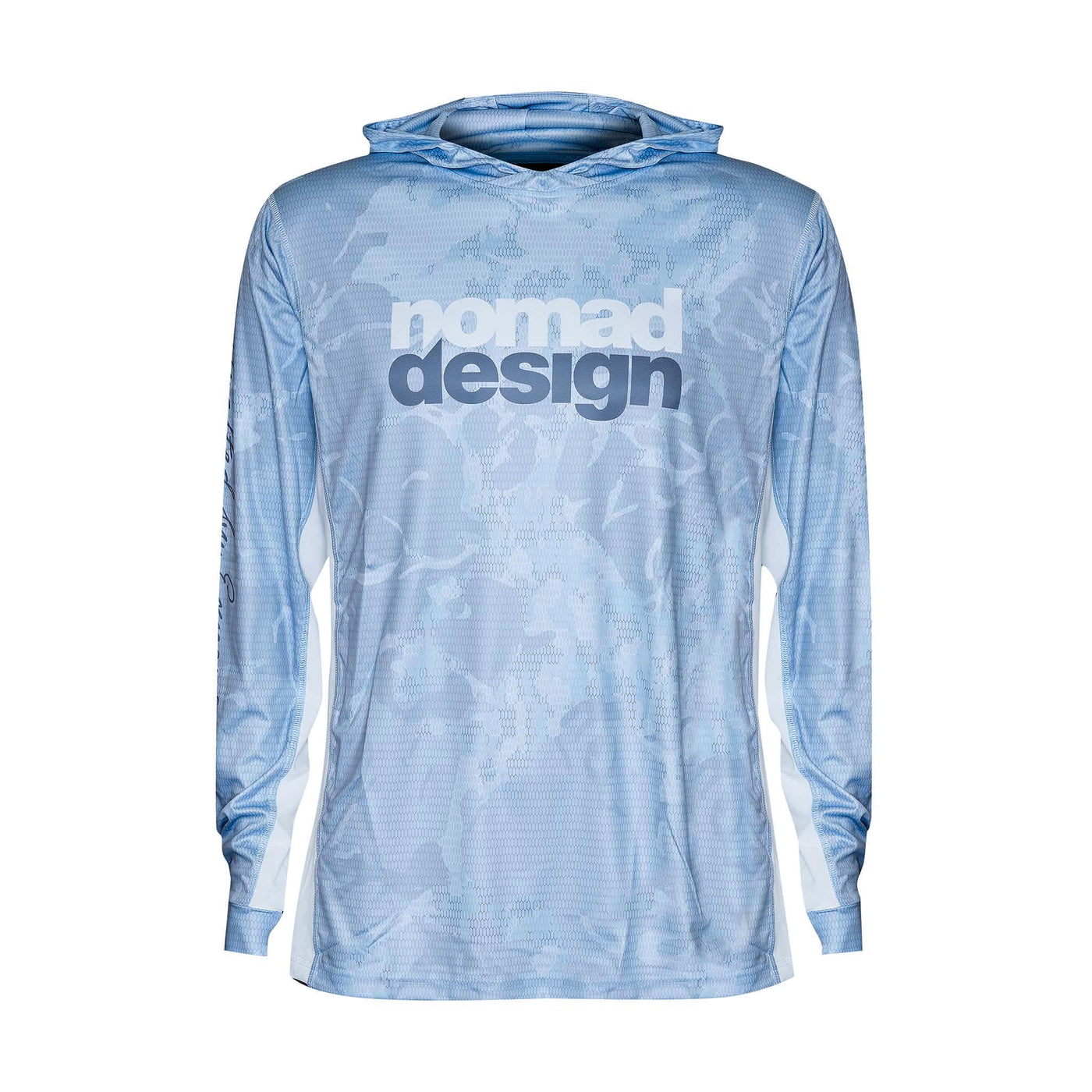 Tech Fishing Shirt Hooded - Camo Splice Blue