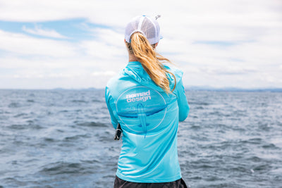 Womens Tech Fishing Shirt Hooded - Flyer Teal